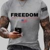 Mens Freedom Dont Stop Fighting RIP Charlie Kirk Tee 4