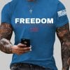 Mens Freedom Dont Stop Fighting RIP Charlie Kirk Tee 5