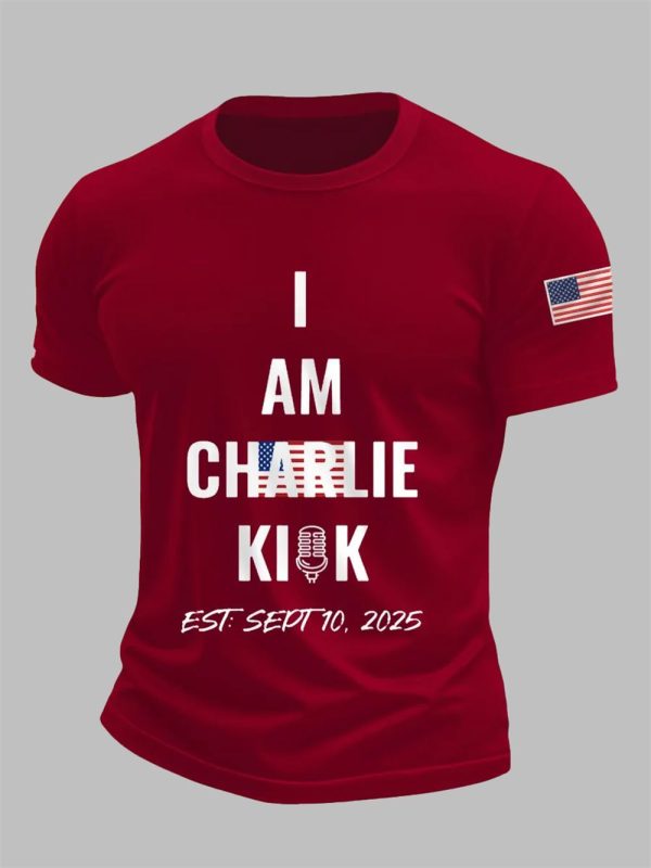 Mens I Am Charlie Kirk RIP Charlie Kirk Tee 2