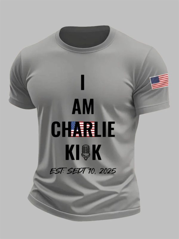 Mens I Am Charlie Kirk RIP Charlie Kirk Tee 4