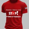 Mens Remember Charlie Kirk Stop Political Violence T shirt 2