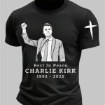 Men's Rest In Peace Charlie Kirk 1993 - 2025 Printed T-Shirt