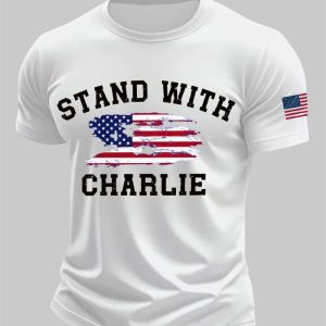 Men's Stand With Charlie Kirk T-shirt