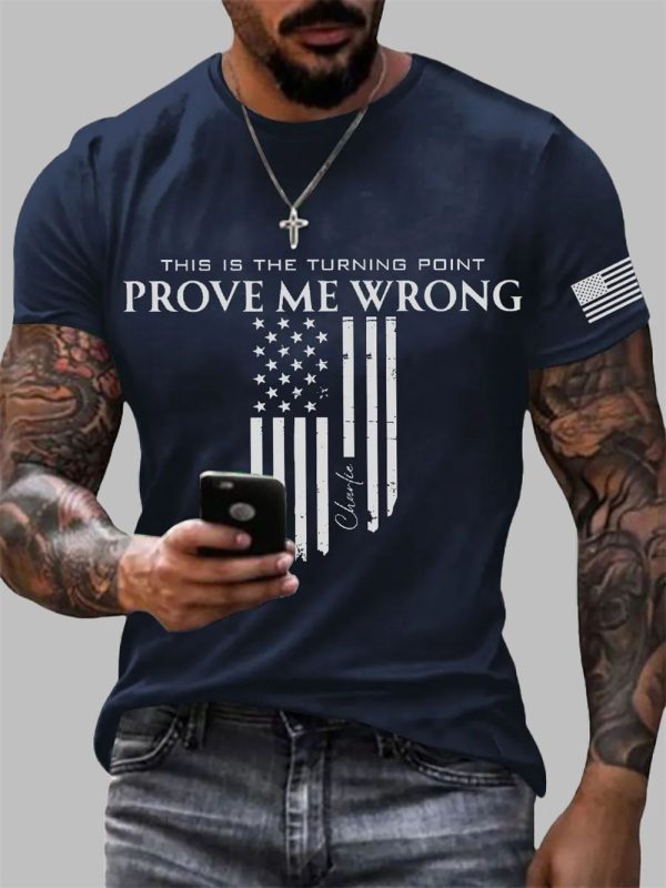 Mens This Is The Trurning Point Prove Me Wrong Charlie Kirk T shirt 5