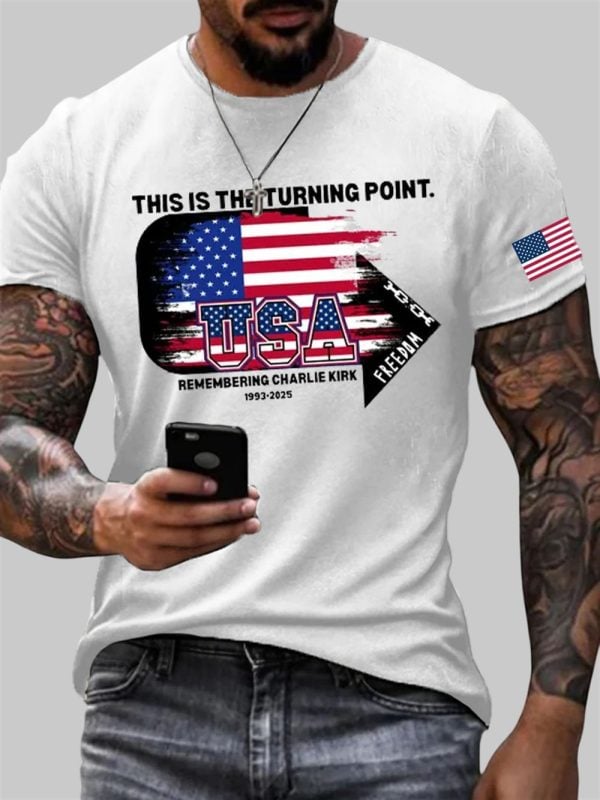Men's This Is The Turning Point Remembering Charlie Kirk T-shirt