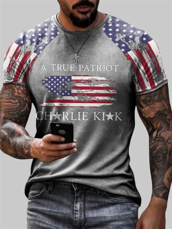 Mens Turning Point Flag Printed T shirt 3