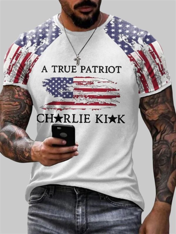 Mens Turning Point Flag Printed T shirt 4