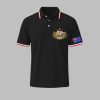 Men's Vintage Australia Flag Coat of Arms Kangaroo Emu Polo Shirt