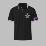 Men's Vintage Australia Flag Crown Emblem Printed Polo Shirt