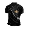 Mens Vintage Australian Flag Badge Lines Polo Shirt 1 2