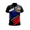Mens Vintage Australian Flag Kangaroo Emu Patchwork Polo Shirt 1 2