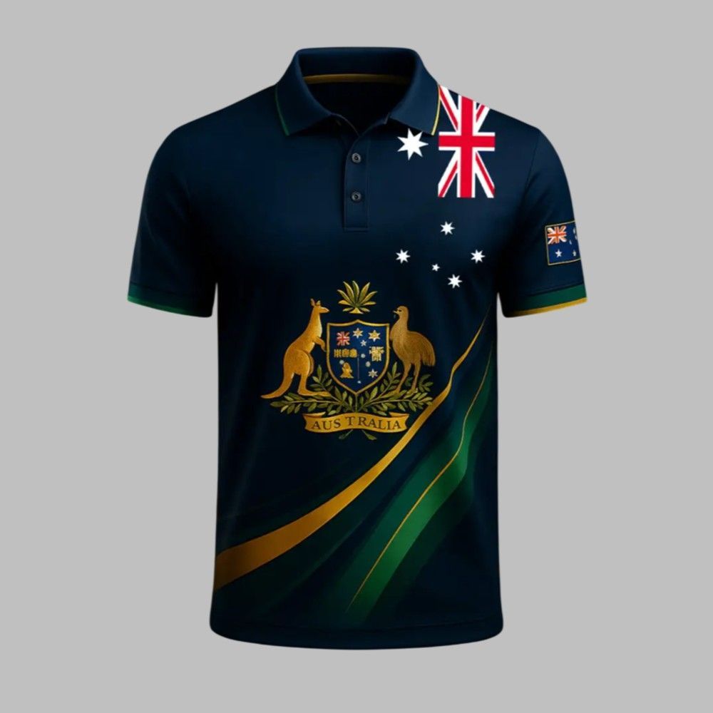 Men's Vintage Australian Holiday Smart Polo Shirt Men's Vintage Australian Holiday Smart Polo Shirt