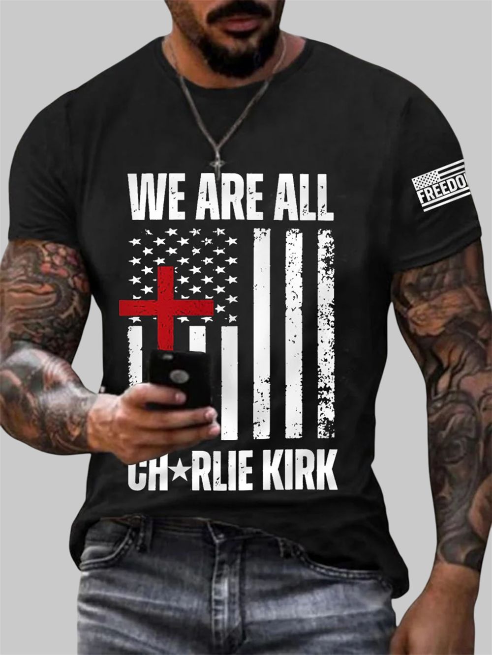 Men's We Are All Charlie Kirk Army Now! R.I.P Charlie Kirk Tee Men's We Are All Charlie Kirk Army Now! R.I.P Charlie Kirk Tee