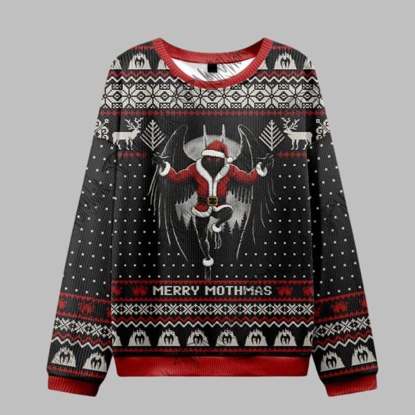 Merry Mothmas Ugly Christmas Sweater 1