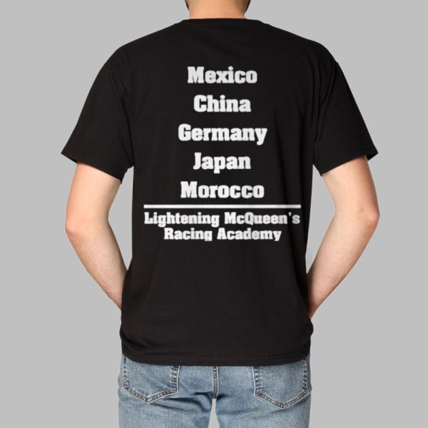 Mexico China Germany Japan Morocco Lightning Mcqueens Racing Academy Shirt 2