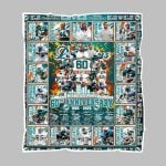 Miami Dolphins 60th Anniversary 1965-2024 Blanket