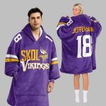 Minnesota Skol Vikings Football Unisex Blanket Hoodie
