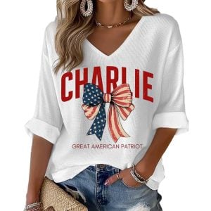 Women's Charlie Kirk Great American Patriot Shirt