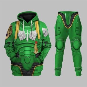 2025 Halloween Warhammer Dark Angels Green Costume Cosplay Hoodie 1