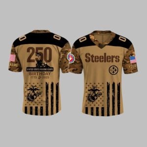 Steelers USMC 250th Birthday Camo 2025 Jersey 1 1