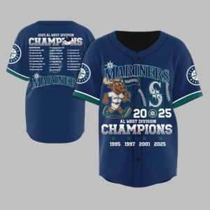 Mariners 2025 AL West Division Champions Jersey 1 1