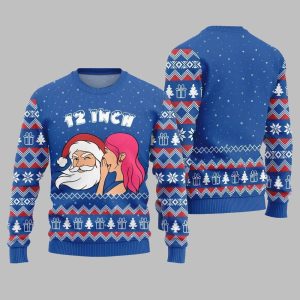 2025 Christmas Naughty Santa 12 Inch Surprise Ugly Christmas Sweater 1