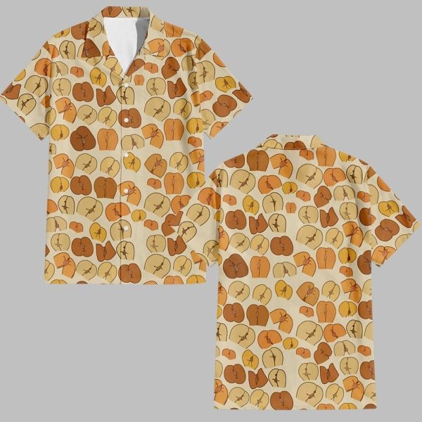 Peaches Butt Hawaiian Shirt 0