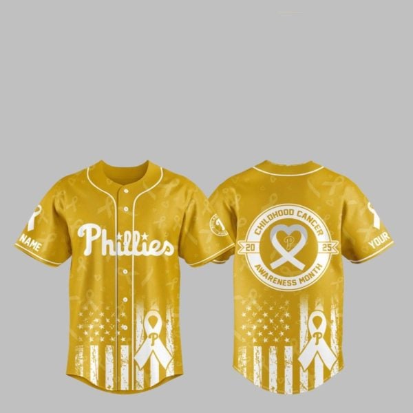 Phillies Childhood Cancer Awareness Month 2025 Jersey 1 1