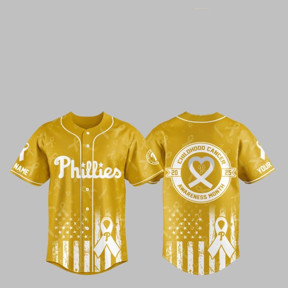 Phillies Childhood Cancer Awareness Month 2025 Jersey 1 1 Phillies Childhood Cancer Awareness Month 2025 Jersey 1 1
