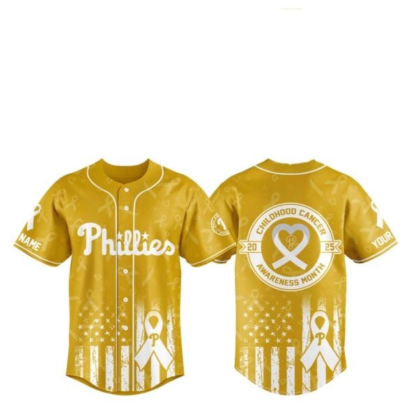 Phillies Childhood Cancer Awareness Month 2025 Jersey 1 2