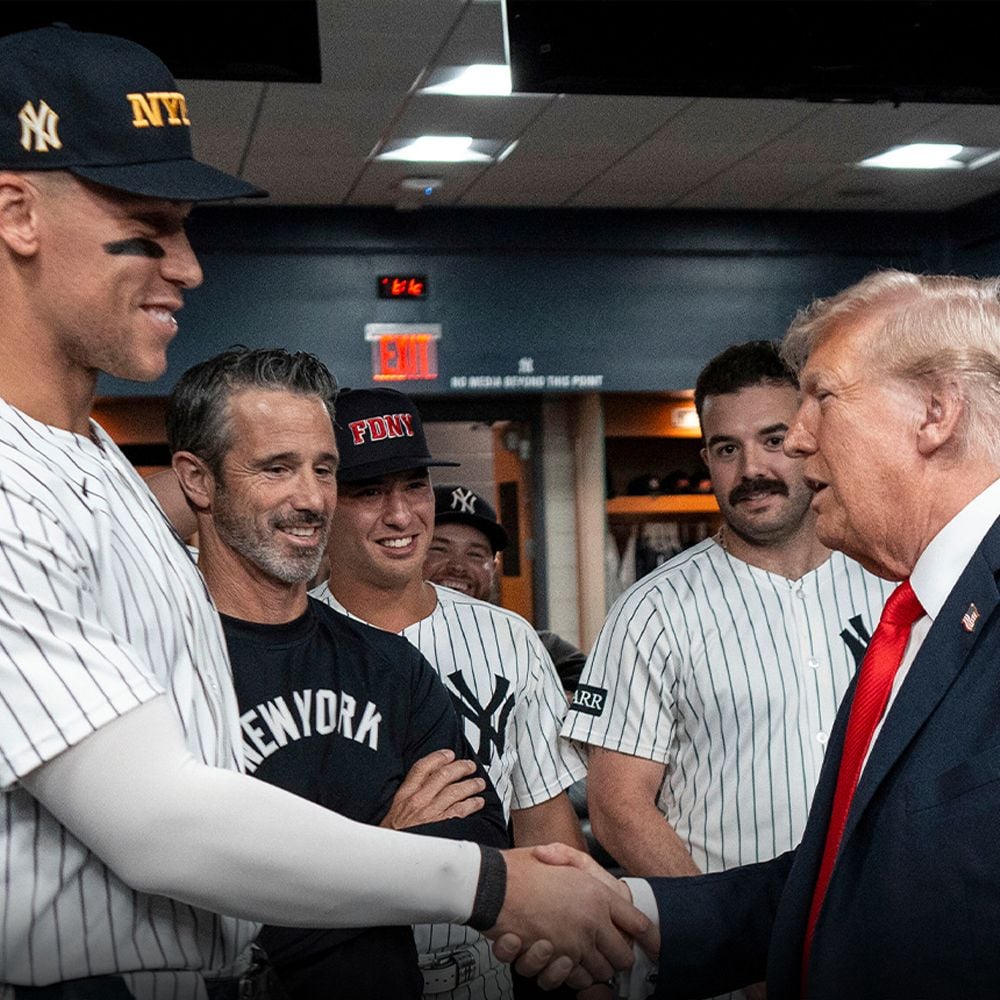 President Trump on Thursday attended a New York Yankees game in the Bronx on the anniversary of the Sept. 11. Pov INS
