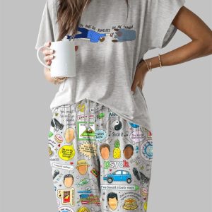 Psych Shawn And Gus Casual Pajama Set 1