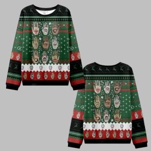 2025 Christmas Helping Hands Ugly Christmas Sweater 0