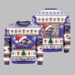 Ravens Santa They Not Like Us Ugly Christmas Sweater