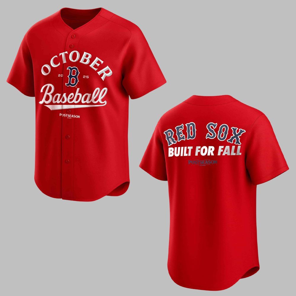 Red Sox 2025 October Baseball Built For Fall Jersey 1 Red Sox 2025 October Baseball Built For Fall Jersey 1