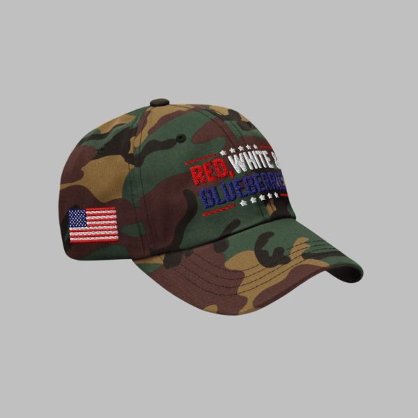 Red White and Blueberries Charlie Kirk Camo Hat 3
