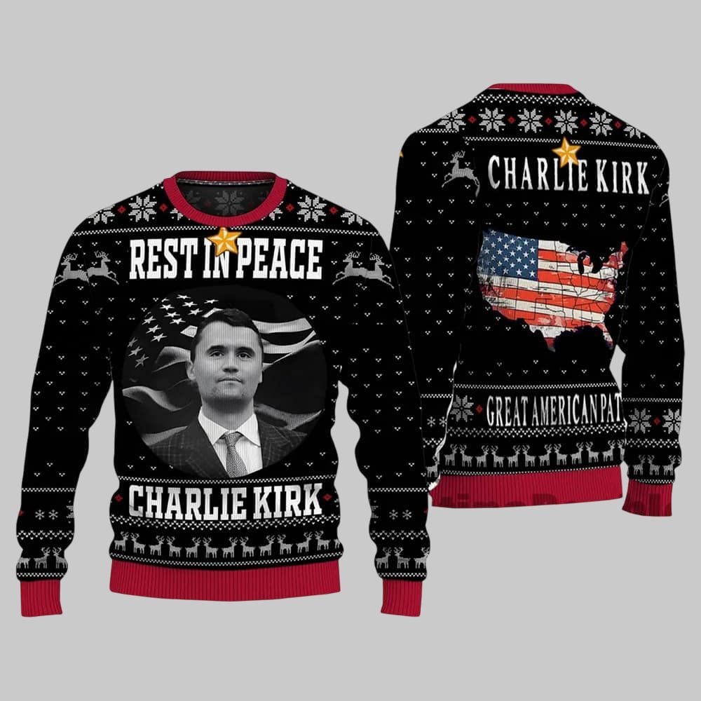 Rest In Peace Charlie Kirk Ugly Christmas Sweater 1 Rest In Peace Charlie Kirk Ugly Christmas Sweater 1