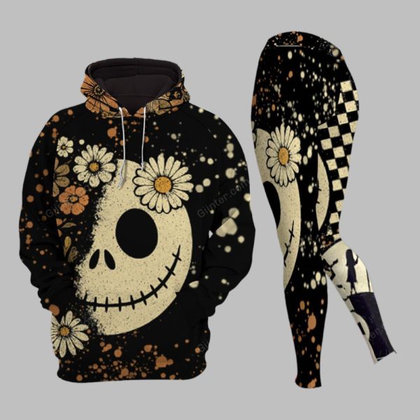 Retro Vintage Jack Skellington Face Combo Hoodie Leggings 2025 Halloween 2