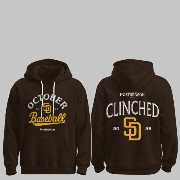 SD Padres October Baseball Clinched 2025 Shirt 2