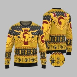2025 Christmas Warhammer Adeptus Custodes Iconic Ugly Christmas Sweater 1 1