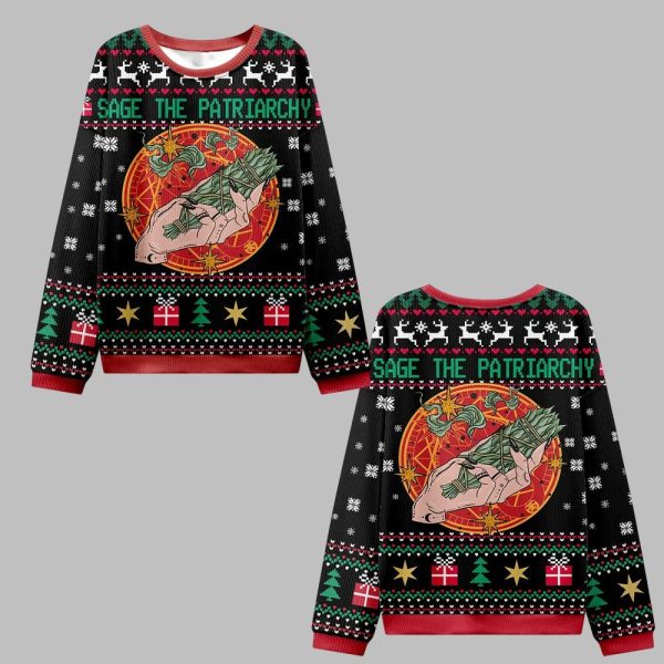 Sage The Patriarchy Ugly Christmas Sweater 0