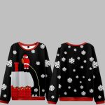 Santa Claus On The Roof Ugly Sweater 2025 Christmas