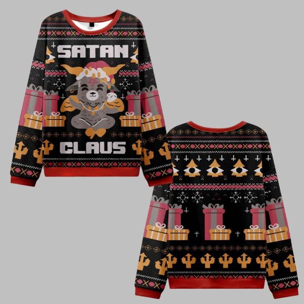 Satan Claus Ugly Sweater 2025 Christmas 0