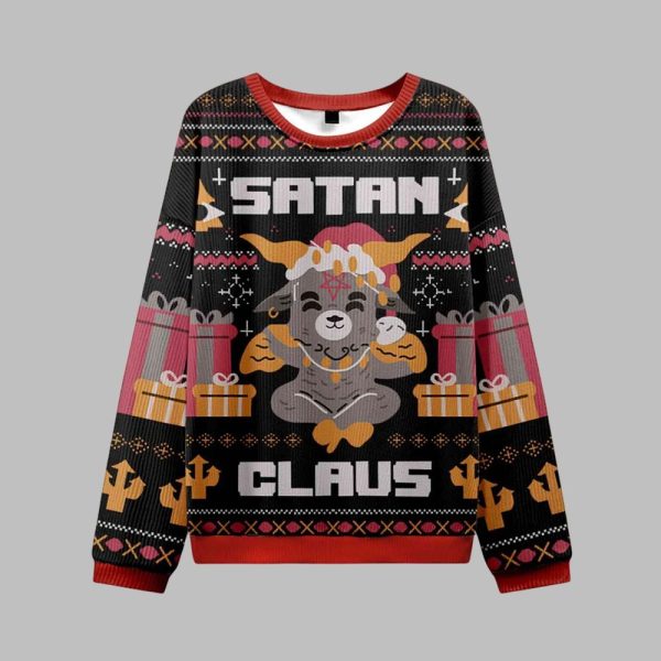 Satan Claus Ugly Sweater 2025 Christmas 1