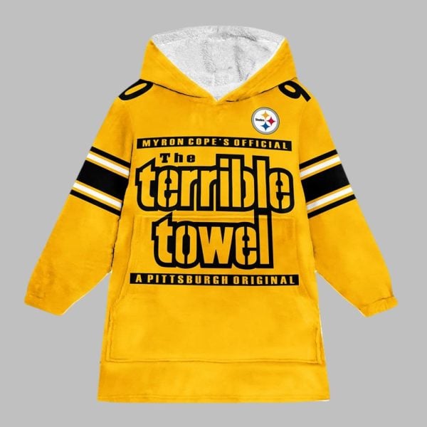 Steelers Terrible Towel Football Unisex Blanket Hoodie 1