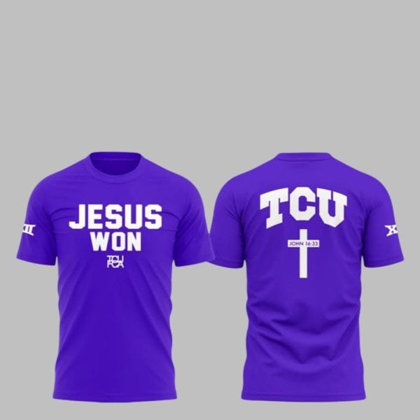 TCU Horned Frogs Jesus Won Shirt 1 1