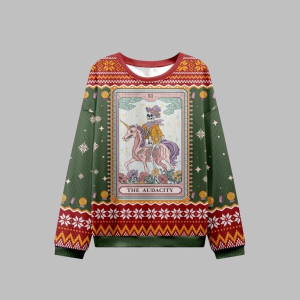 The Audacity Tarot Card Ugly Christmas Sweater 1