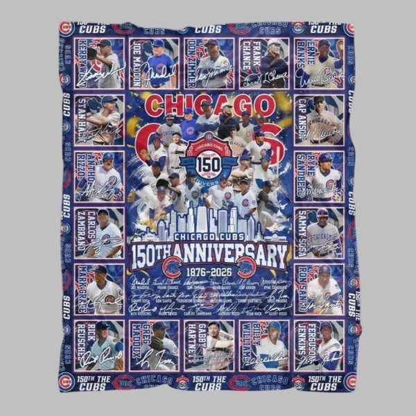 The Cubs 150th Anniversary 1876 2026 Blanket 1 1