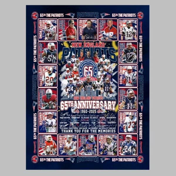 The Patriots 65th Anniversary 1960 2025 Blanket 1 1