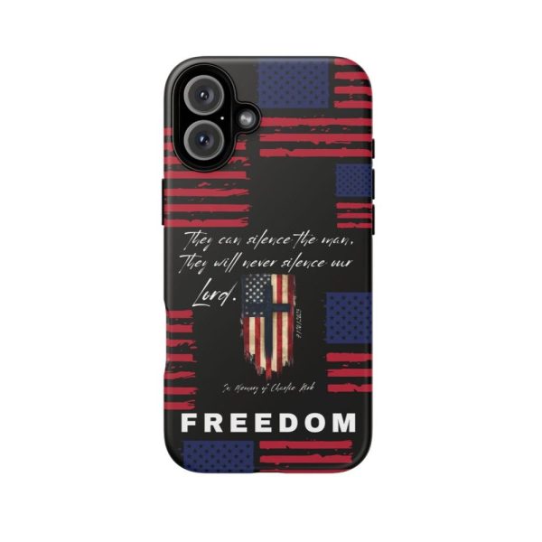 They Can Silence The Man They Will Never Silence Our Lord Charlie Kirk Phone Case 1 2